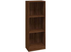 8720845693350 - Bonnevie - BücherregalStandregal 3 Fächer Braun Eichen-Optik 40x24x109 cm vidaXL