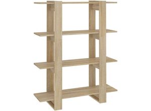 8720286842584 - Bonnevie - Bücherregal RaumteilerBücherschrank Sonoma-Eiche 100x30x1235 cm vidaXL