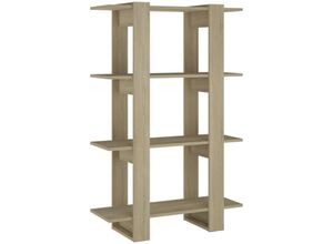 8720286842782 - Bonnevie - Bücherregal RaumteilerBücherschrank Sonoma-Eiche 80x30x1235 cm vidaXL