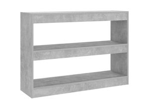 8720286843697 - Bonnevie - Bücherregal RaumteilerBücherschrank Betongrau 100x30x72 cm vidaXL