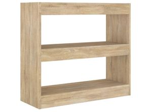 8720286843437 - Bonnevie - Bücherregal RaumteilerBücherschrank Sonoma-Eiche 80x30x72 cm vidaXL