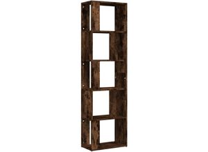 8720845694067 - Bonnevie - BücherregalStandregal Räuchereiche 45x24x160 cm Holzwerkstoff vidaXL