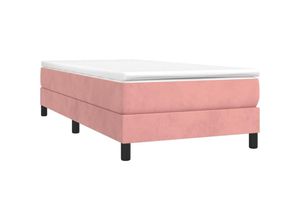 8720287234029 - Bonnevie - BoxspringbettSchlafzimmerbett Rosa 80x200 cm Samt vidaXL