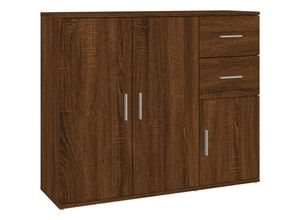 8720845736279 - Bonnevie - SideboardKommode Braun Eichen-Optik 91x295x75 cm Holzwerkstoff vidaXL