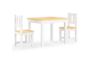 8720286669501 - Bonnevie - 3-tlg Kinder-Sitzgruppe Weiß und Beige mdf vidaXL609535