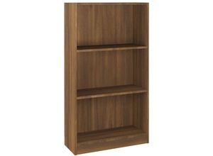 8720286931547 - Bonnevie - BücherregalStandregal Braun Eiche 60x24x109 cm Holzwerkstoff vidaXL