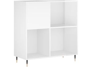 8720845877774 - Bonnevie - KommodePlattenschrank Hochglanz-Weiß 845x38x89 cm Holzwerkstoff vidaXL