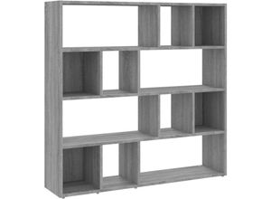 8720845693749 - Bonnevie - Bücherregal Raumteiler Grau Sonoma 105x24x102 cm vidaXL22194