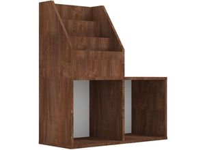 8720286698426 - Bonnevie - Kinder-BücherregalStandregal Braun Eiche 71x30x785 cm Holzwerkstoff vidaXL