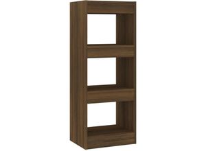 8720286844205 - Bonnevie - Bücherregal RaumteilerBücherschrank Braun Eiche 40x30x103cm Holzwerkstoff vidaXL