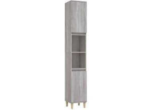 8720845738204 - Bonnevie - Badschrank Grau Sonoma 30x30x190 cm Holzwerkstoff vidaXL62008 8720845738204 - Bonnevie - Badschrank Grau Sonoma 30x30x190 cm Holzwerkstoff vidaXL62008