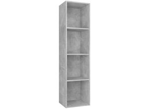 8719883673097 - Bonnevie - Bücherregal TV-SchrankTV-Möbel Betongrau 36x30x143 cm Holzwerkstoff vidaXL