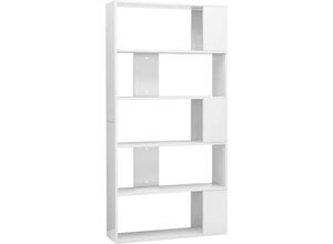 8719883672663 - Bonnevie - Bücherregal RaumteilerBücherschrank Hochglanz-Weiß 80x24x159 cm vidaXL