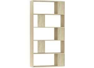 8719883672632 - Bonnevie - Bücherregal RaumteilerBücherschrank Sonoma-Eiche 80x24x159 cm Holzwerkstoff vidaXL