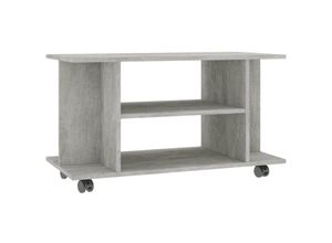 8719883673547 - Vidaxl - TV-Schrank mit Rollen Betongrau 80x40x45 cm Holzwerkstoff 586538