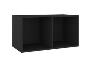 8719883672793 - Bonnevie - Schallplatten-Aufbewahrungsbox Schwarz 71x34x36cm Holzwerkstoff vidaXL960547