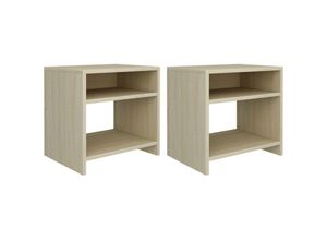 8719883671772 - Bonnevie - 2er-Set NachttischeBeistelltische Sonoma Eiche 40x30x40 cm Holzwerkstoff vidaXL