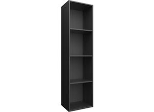 8719883673066 - Bonnevie - Bücherregal TV-SchrankTV-Möbel Schwarz 36x30x143 cm Holzwerkstoff vidaXL