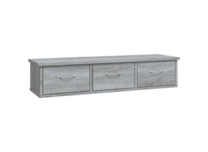 8720286931479 - Bonnevie - Wandschrank Badschrank Grau Sonoma 88x26x185 cm Holzwerkstoff vidaXL