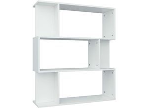 8719883672427 - Bonnevie - Bücherregal RaumteilerBücherschrank Weiß 80x24x96 cm Holzwerkstoff vidaXL