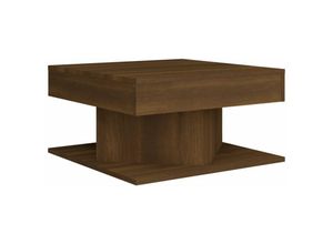 8720286956243 - Bonnevie - Couchtische Kaffeetisch Braun Eichen-Optik 57x57x30 cm Holzwerkstoff vidaXL