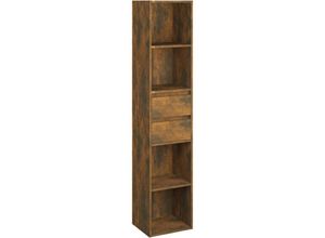 8720286954515 - Bonnevie - BücherregalStandregal Räuchereiche 36x30x171 cm Holzwerkstoff vidaXL