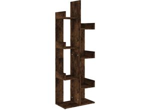 8720286956700 - Bonnevie - BücherschrankStandregal 48x255x140 cm Räuchereiche Holzwerkstoff vidaXL