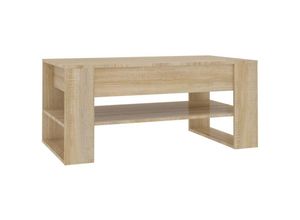 8720286963623 - Bonnevie - Couchtische Kaffeetisch Sonoma-Eiche 102x55x45 cm Holzwerkstoff vidaXL