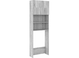 8720286931356 - Bonnevie - Waschmaschinenschrank Grau Sonoma 64x255x190 cm vidaXL445549