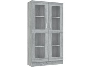 8720286931837 - Bonnevie - Vitrinenschrank Grau Sonoma 825x305x150 cm Holzwerkstoff vidaXL186651