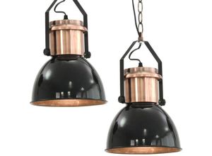 8718475732914 - Bonnevie - Deckenlampe 2 Stk Schwarz Rund E27 vidaXL150079 8718475732914 - Bonnevie - Deckenlampe 2 Stk Schwarz Rund E27 vidaXL150079
