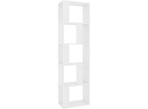 8719883672694 - Bonnevie - Bücherregal RaumteilerBücherschrank Weiß 45x24x159 cm Holzwerkstoff vidaXL