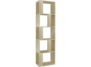 8719883672724 - Bonnevie - Bücherregal RaumteilerBücherschrank Sonoma-Eiche 45x24x159 cm Holzwerkstoff vidaXL