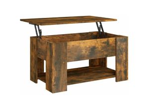 8720286973943 - Bonnevie - Couchtische Kaffeetisch Räuchereiche 79x49x41 cm Holzwerkstoff vidaXL