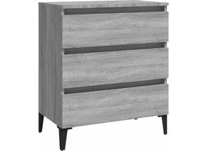 8720286955758 - Bonnevie - SideboardKommode Grau Sonoma 60x35x69 cm Holzwerkstoff vidaXL