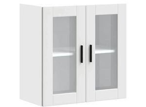 8721158424938 - Küchen-Hängeschrank mit Glastür Porto Weiß vidaXL701926