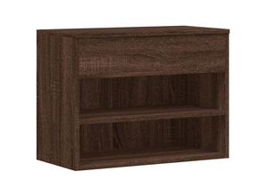 8720286956991 - Bonnevie - SchuhbankSitzbank Braun Eichen-Optik 60x30x45 cm Holzwerkstoff vidaXL