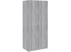 8720286952689 - Bonnevie - Kleiderschrank Grau Sonoma 80x52x180 cm Holzwerkstoff vidaXL740300