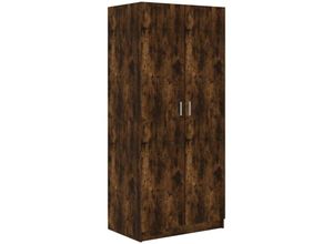 8720286952672 - Kleiderschrank，Aufbewahrungsschrank Räuchereiche 80x52x180 cm Holzwerkstoff vidaXL