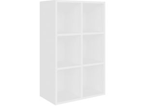 8719883675039 - Bonnevie - Bücherregal SideboardKommode Weiß 66×30×978 cm Holzwerkstoff vidaXL