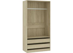 8719883740034 - Bonnevie - Kleiderschrank Sonoma-Eiche 100x50x200 cm Holzwerkstoff vidaXL977470