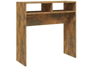 8720286956168 - Bonnevie - KonsolentischFlurtisch Räuchereiche 78x30x80 cm Holzwerkstoff vidaXL