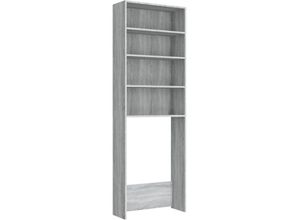 8720286956328 - Waschmaschinenschrank Grau Sonoma 64x24x190 cm vidaXL - Grau Sonoma