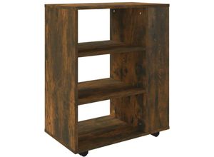 8720286956434 - Bonnevie - Rollschrank Räuchereiche 60x35x75 cm Holzwerkstoff vidaXL483438