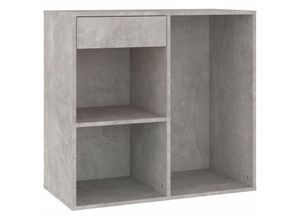 8720286644386 - Bonnevie - Kosmetikschrank Betongrau 80x40x75 cm Holzwerkstoff vidaXL194108