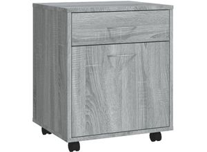 8720286956410 - Rollschrank Grau Sonoma 45x38x54 cm Holzwerkstoff vidaXL - Grau