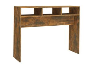 8720286956199 - Bonnevie - KonsolentischFlurtisch Räuchereiche 105x30x80 cm Holzwerkstoff vidaXL