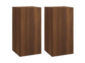 8720286955406 - Bonnevie - TV-Schränke 2 Stk TV-Möbel Braun Eichen-Optik 305x30x60 Holzwerkstoff vidaXL