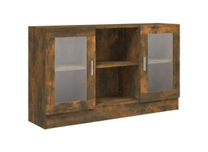 8720286954997 - Bonnevie - Vitrinenschrank Räuchereiche 120x305x70 cm Holzwerkstoff vidaXL799788