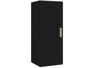 8720287081487 - Bonnevie - Wandschrank Badschrank Schwarz 35x34x90 cm Holzwerkstoff vidaXL